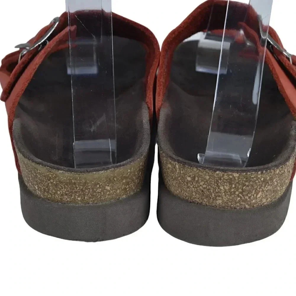Mephisto Hester Cork Sandal Leather Adjustable Straps Red/Orange Size 37 US 7 - Picture 8 of 14